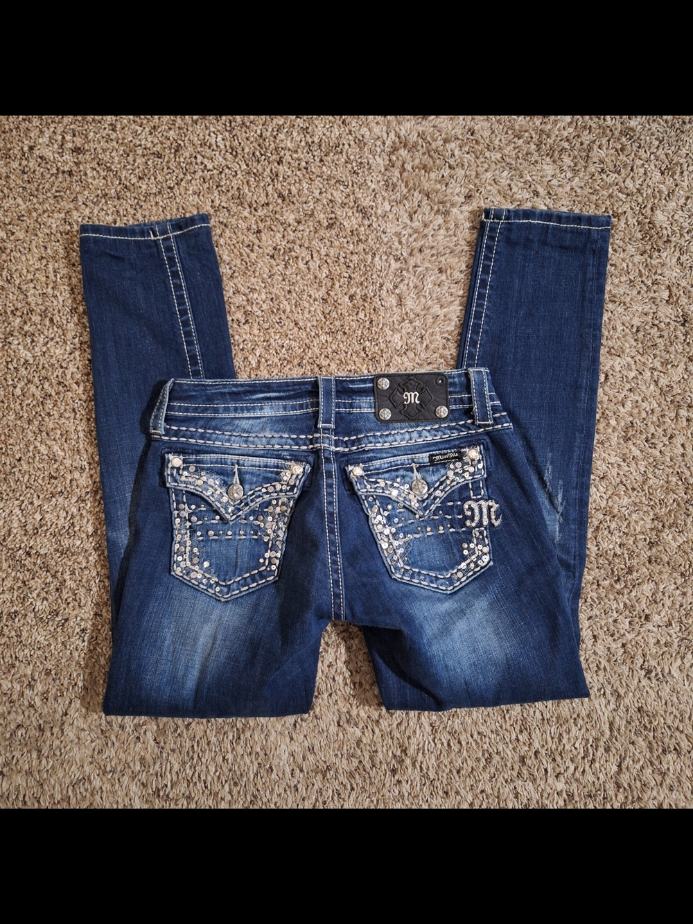 Miss Me Exclusive for Buckle Embellished Skinny Jeans Size 27